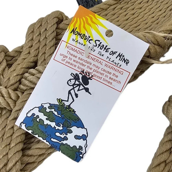 Nomadic State of Mind Womens  Rope Sandals Size 37 / 7-7.5 USA Made Boho NWT - Picture 7 of 8